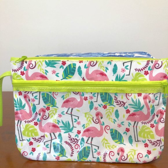 Morgan Home Fashions Handbags - Morgan Home Fashions Flamingo Print Zipper Pouch with Wristlet